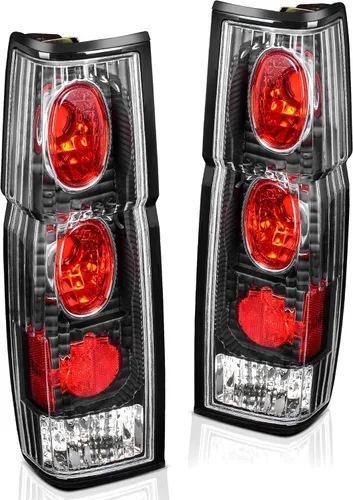 AUTOSAVER88 Luces Traseras Compatibles con 86-94 1986-1994 Hardbody D21, 1995-1997 Hardbody Pickup Lámparas Traseras Carcasa Negra Lente Transparente
