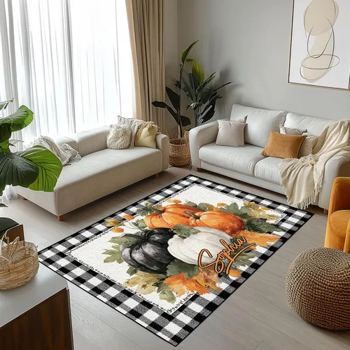 Miniatura 4 de Alfombra de otoño personalizada – Alfombra de interior y exterior para porche, entrada, sala de estar – Nombre personalizado pasillo pasillo – 3