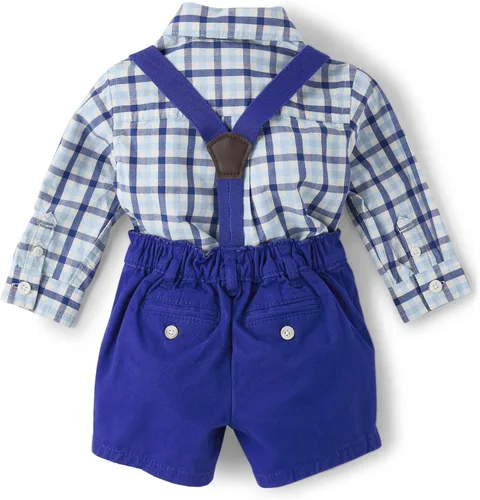 Miniatura 4 de Gymboree Conjunto de body de manga larga y pantalones cortos chinos para bebé