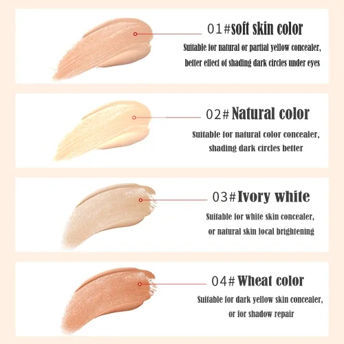 Miniatura 5 de AKARY Face 2 en 1 de doble cara para cejas y corrector en barra iluminadora, base impermeable para ojeras y puntos negros, lápiz corrector