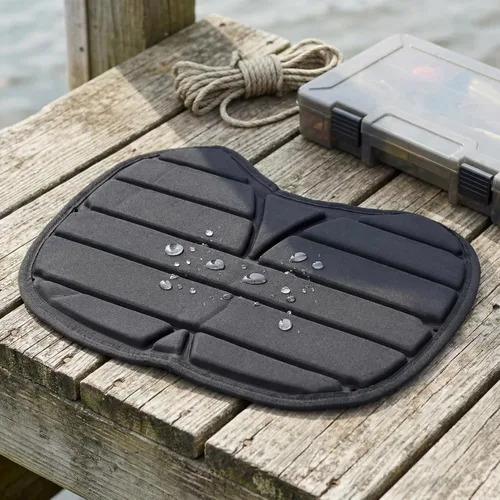Miniatura 4 de Cojín ligero para asiento de kayak, cómodo diseño ergonómico para canoa, barco de pesca, compatible con kayaks para largas horas de remo, color negro