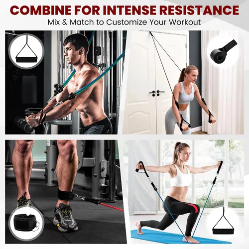 Miniatura 5 de Bandas de resistencia para hombres y mujeres, perfectas para entrenamiento de fuerza, entrenamientos y terapia física