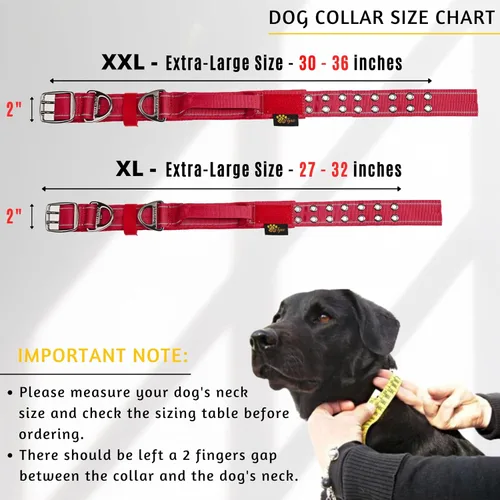 Miniatura 6 de ADITYNA - Collar para perros gigantes con asa - Collar ajustable XXL de 30 a 36 pulgadas - Diseñado exclusivamente para razas de perros enormes como