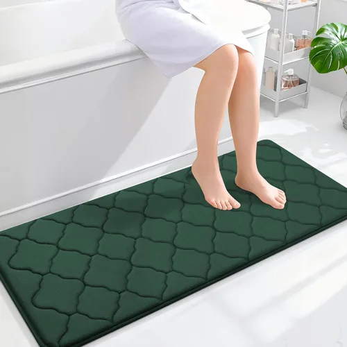 Miniatura 160 de OLANLY Alfombra de Baño de Espuma Viscoelástica de 24 x 16 pulgadas, Ultra Suave y Absorbente, Alfombras de Baño Antideslizantes, Cómodas, Lavables