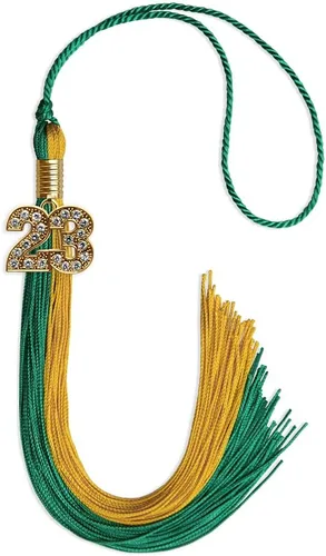 Miniatura 11 de Endea Graduation Borla de doble color con dije dorado (negro/oro brillante, 2022)