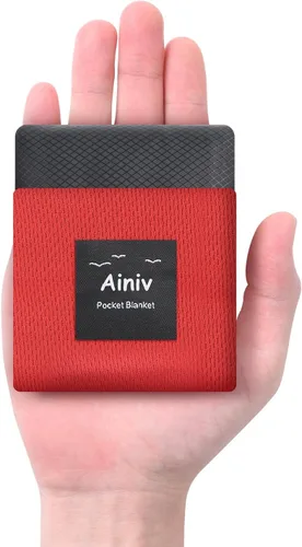 Miniatura 15 de Ainiv Manta de Picnic, Mini Tapete de Playa de Bolsillo 27.5 x 43.3 Pulgadas (1-2 Personas) Plegable, Ligera Impermeable Sin Arena, Lámina de Suelo