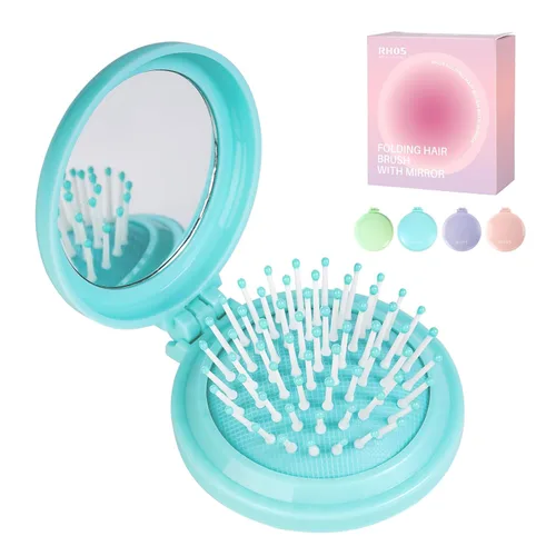 Miniatura 17 de RHOS Mini cepillo de cabello para mujeres, hombres y niños, cepillo de cabello tamaño viaje para bolso, bolsillo, mochila, pequeño cepillo de paleta