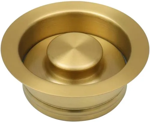 STARSTAR Tapón de brida para fregadero de cocina, brida de eliminación de basura para orificio de drenaje estándar de 3-1/2 pulgadas (dorado)