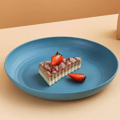 Miniatura 2 de K Y KANGYUN Platos de Cena de Paja de Trigo Irrompibles de 10 Pulgadas, Juego de 4 - Aptos para Lavavajillas, Perfectos para Acampar y Platos