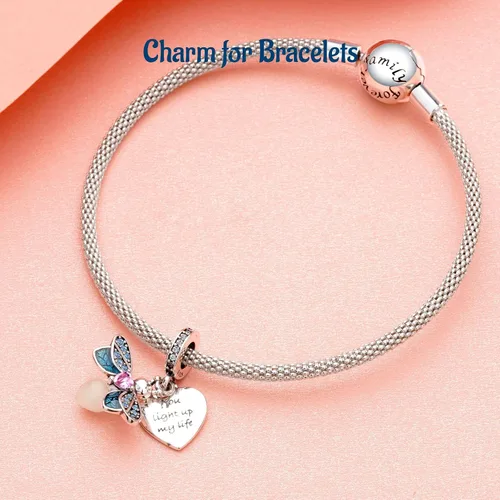 Miniatura 6 de Charms for Bracelets Family Friends Love Mom Baby Home Flower Dog 925 Sterling Silver Dangle Necklaces Gifts for Women Girls