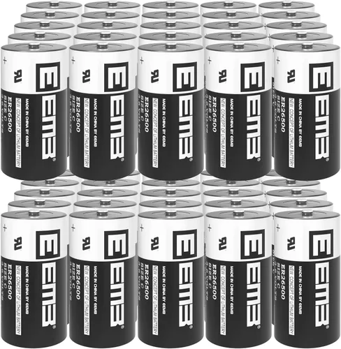 EEMB Paquete de 50 baterías de litio ER26500 C tamaño 3.6 V de alta capacidad Li-SOCL₂ no recargable LS26500 SB-C01 TL-2200 para monitor de presión
