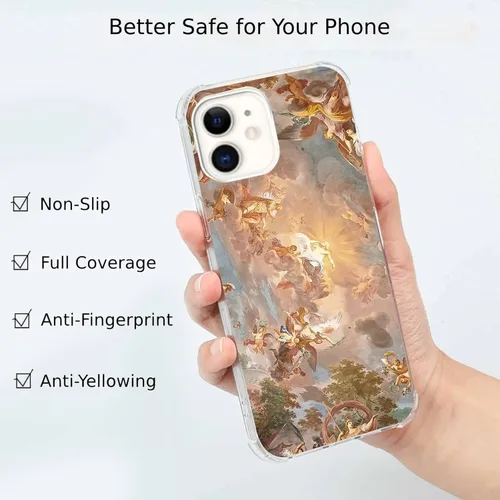 Miniatura 2 de Aesthetics - Funda protectora de TPU para iPhone 11, diseño de Dios de ángel y ángel para iPhone 11, funda protectora de poliuretano termoplástico