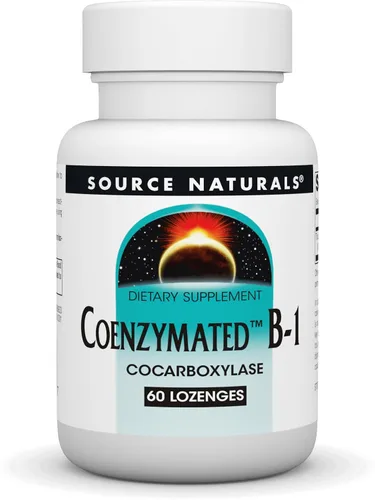 Source Naturals Coenzymated B-1 25mg Tiamina Cocarboxilasa de acción rápida Disolución Rápida - 60 Pastillas