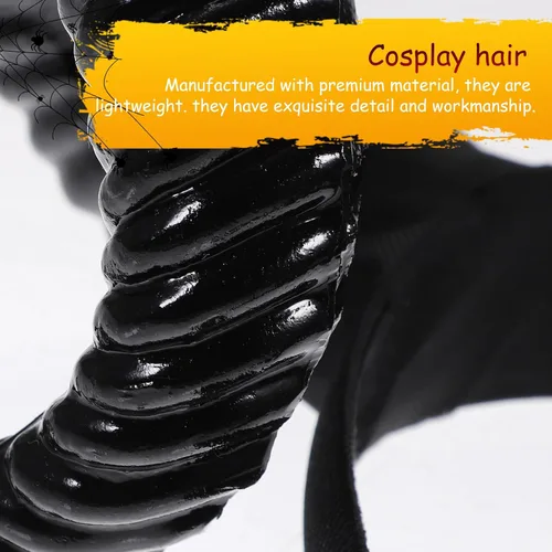 Miniatura 6 de NUOBESTY Diadema de cuerno de oveja ligera de resina para cosplay, fiesta de Halloween, accesorios de fotos