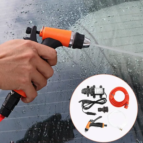 Miniatura 8 de Pulverizador eléctrico portátil de 12 V para lavadora de autos – Lavadora de vehículos de alta presión de 80 W para automóviles, SUV y limpieza al