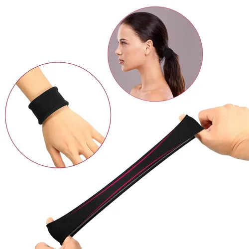 Miniatura 3 de EBOOT 20 piezas de gomas elásticas de algodón grandes para cabello, bandas para cola de caballo, cintas para la cabeza para cabello grueso, pesado