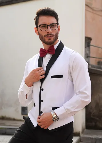 Miniatura 2 de COOFANDY Chaleco de traje para hombre, ajustado, formal, de negocios, casual, para boda