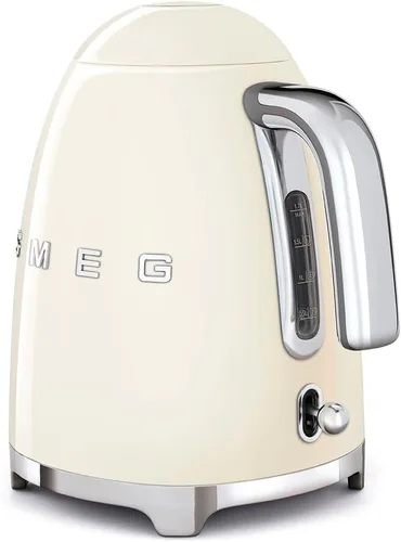 Miniatura 4 de Smeg - Tetera eléctrica de estilo retro de los años 50 de 7 tazas con apagado automático, base removible e indicador de agua, KLF03CRUS, color crema