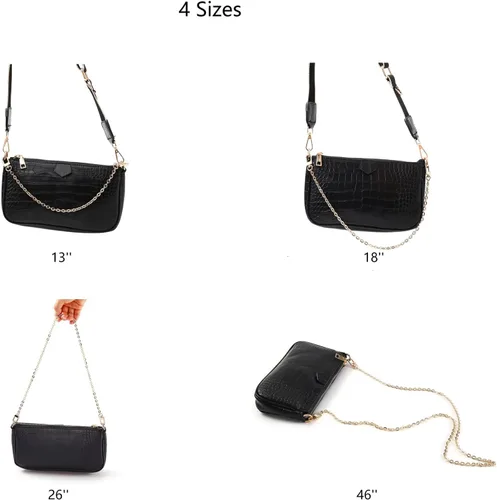 Miniatura 6 de Xiazw Mini Bolso de Cobre con Cadena Cruzada para el Hombro, Accesorios de Bolso con Encanto de Decoración Oro envejecido