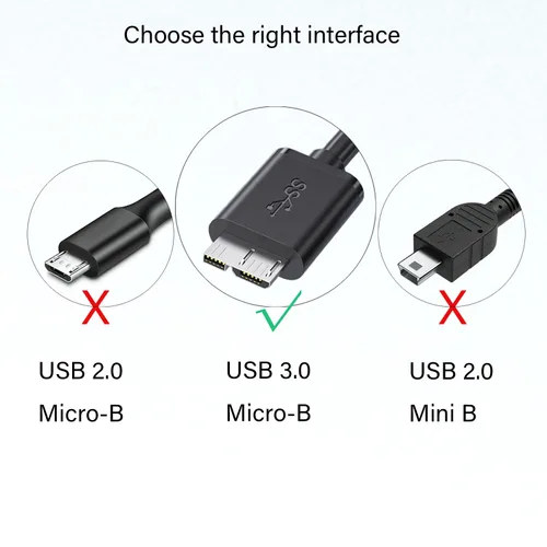 Miniatura 7 de Pocxwa - Cable de disco duro micro USB 3.0, tipo A macho a cable micro B de 3.3 pies Sincronización de datos de alta velocidad de 5 Gbps