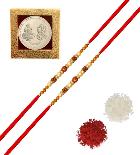 Miniatura 8 de Rakhi/Rakhi for Brother/Rudraksha Rakhi/Rakhi for Brother with Gift Set/Rakhi Bracelet/rakhi for brother and bhabhi/Rakhi Set
