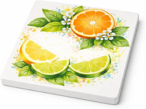 Miniatura 4 de Creative Hobbies Paquete de 12 azulejos de cerámica esmaltados de color blanco brillante para pintura con tinta de alcohol, decoración, arte