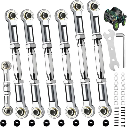 Miniatura 10 de (Actualización 2025) 3.071-4.252 in Tensores de acero inoxidable/Enlace Camber para 1/10 Traxxas Slash 4X4 VXL/Rustler 4X4/Stampede 4X4 VXL/Hoss 4X4