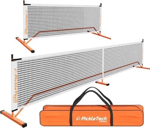 Miniatura 15 de PICKLETECH 4.0 Slim Version Portable Pickleball Nets Outdoor Game 22 FT Pickleball Net-USAPA Regulation Size-Pickle Ball Net System with Carrying