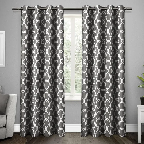 Exclusive Home Gates panel de cortinas en par para ventana, con arandelas en la parte superior, para oscurecimiento de habitación, tejidas, de