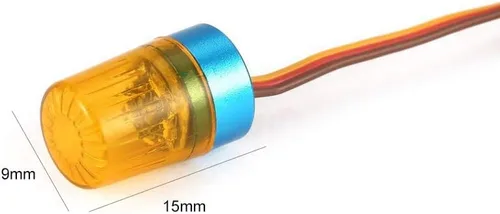 Miniatura 3 de LED Strobing Luz intermitente giratoria 0.354x0.591 in Lámpara para RC Modelo Policía Bomberos Ambulancia Coche Camión Iluminación (amarillo)