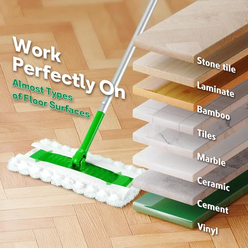 Miniatura 7 de AIR U+ Almohadillas de trapeador seco para Swiffer Sweep and Mop, repuestos de barredora seca de servicio pesado para mascotas, paños de barrido