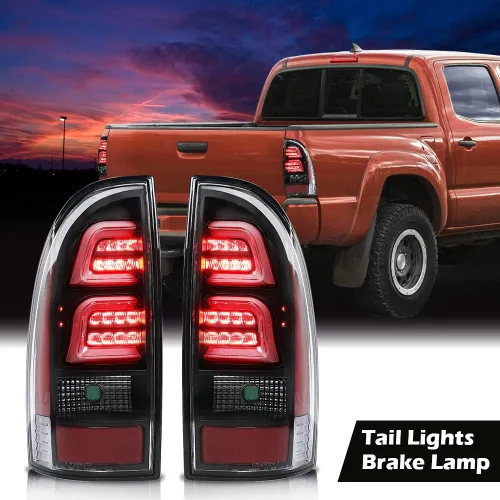 Miniatura 8 de G-PLUS Luces traseras LED montaje de la lámpara de freno trasero tubo bar Fit Toyota Tacoma 2005-2015 luces traseras de estacionamiento cromo