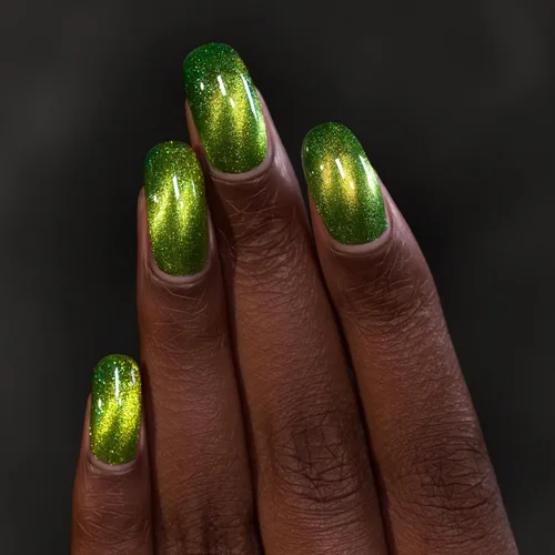 Miniatura 4 de ILNP Frankie Esmalte de uñas holográfico magnético verde monstruo