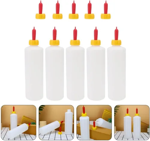Miniatura 2 de Cabilock 5 juegos de botellas de cabra para alimentar cabras, botellas de leche de alimentación de cordero, resistentes botellas de lactancia