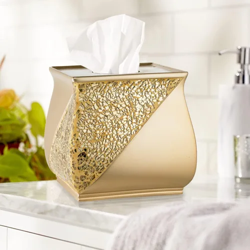 Miniatura 2 de Zahari Home Sinatra - Caja de pañuelos cuadrada para baño, dormitorio, sala de estar, champán