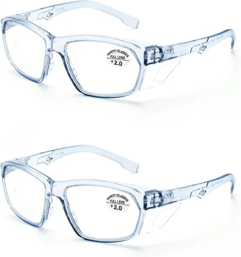 Miniatura 7 de ProtectX Elegantes gafas de seguridad antivaho y resistentes a los arañazos, gafas de protección UV, lentes de bloqueo de luz azul para hombres