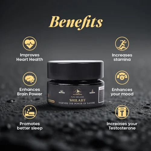 Miniatura 2 de Resina Shilajit pura del Himalaya para hombres y mujeres, rica en ácido fúlvico con más de 85 minerales traza para fuerza, energía, resistencia