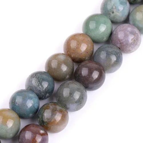 Miniatura 117 de GEM-Inside Cuentas sueltas de amatista natural de 14 mm, gemas de cristal redondo, piedra de energía para hacer joyas, 15 pulgadas Amatista oscura