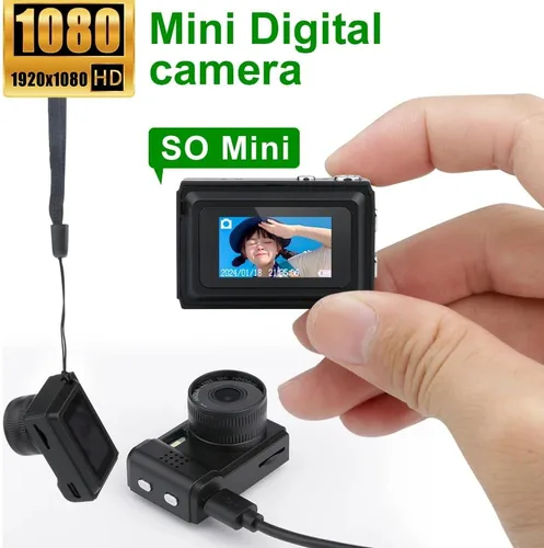 Miniatura 8 de Mini llavero cámara digital con flash, tarjeta de 128 GB, 2 MP, 0.96 pulgadas, 1080P, tamaño de bolsillo, batería de larga duración, grabadora