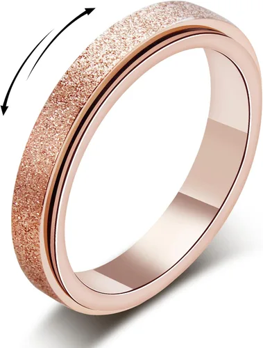 Anillo giratorio para la ansiedad: anillo antiestrés para mujeres, regalo antiansiedad para adolescentes y niños (talla 6-10)