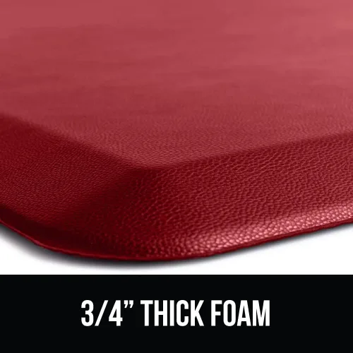 Miniatura 8 de GORILLA GRIP Alfombrillas de Cocina Cómodas y Acolchadas para el Piso, Superficie Superior Suave Resistente al Agua y a las Manchas, Alfombrilla Rojo