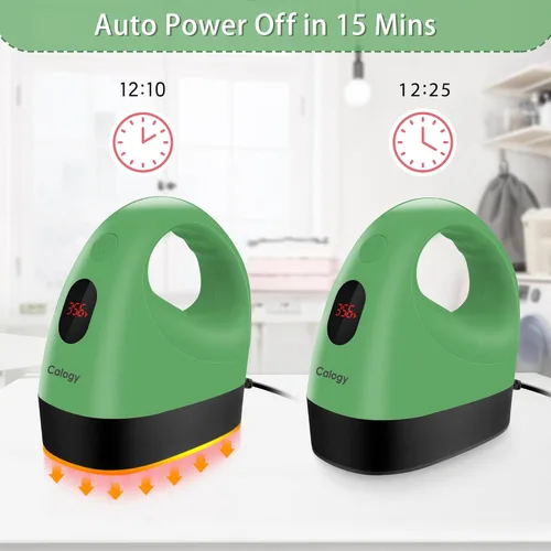 Miniatura 5 de Calogy Mini prensa de calor, máquina de transferencia de calor, control de temperatura constante, base de seguridad aislada, se adapta a Verde