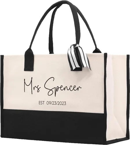 VANESSA ROSELLA Bride Tote, Custom wedding gift, Personalized bridal bag