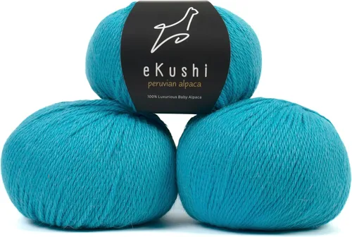 Miniatura 127 de 100% Hilo de Alpaca para Bebé para Tejer y Ganchillo - Juego de 3 Madejas de Hilo Premium DK - Ligero, Hipoalergénico y Térmico Hecho en Perú - N010