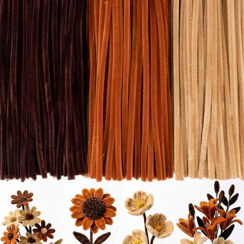 Miniatura 12 de Caydo 200 limpiapipas verde oscuro para decoración de Pascua, tallos de felpilla esponjosos a granel para niños, proyectos de manualidades, 12