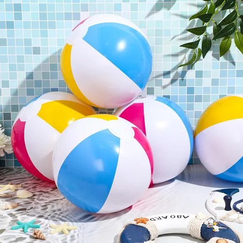 Miniatura 4 de Talltalk Paquete de 80 bolas de playa inflables de 12 pulgadas a granel para niños, pelota de piscina de verano, recuerdos de fiesta en la playa