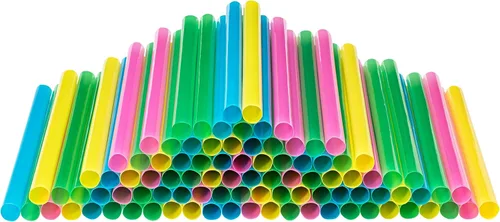 Miniatura 9 de Pajitas de batido negras jumbo extra anchas envueltas individualmente, paquete de 100 unidades, licuado de 0.47 pulgadas, sin BPA, popote de té