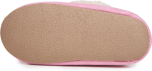 Miniatura 4 de Laura Ashley Fleece Girls Moccasin Slippers, Indoor Outdoor Easy to Wear Home Shoes for Kids