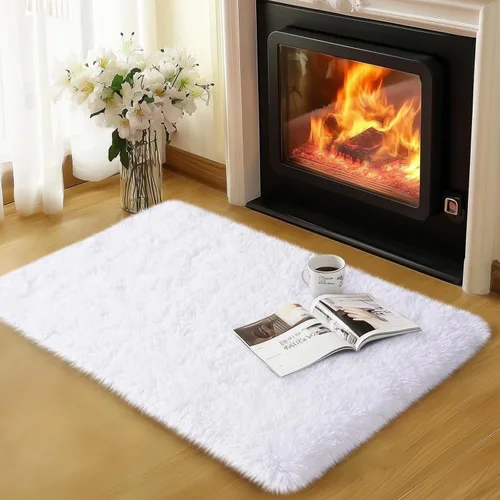 Miniatura 86 de qulint Alfombras de área de 5 x 7 pies para sala de estar, alfombra suave y esponjosa para dormitorio, alfombra de habitación de niños grandes, Gris