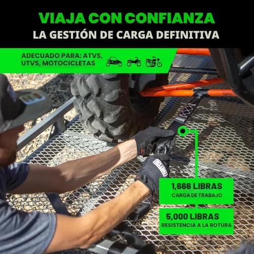 Miniatura 4 de Rhino USA Correas de amarre de bucle suave (paquete de 4) – 1.6 pulgadas x 17 pulgadas (5,000 libras de resistencia a la rotura) Correas de manillar